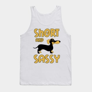 Weiner Short And Sassy Cute Dachshund  Dog Gift tee Tank Top